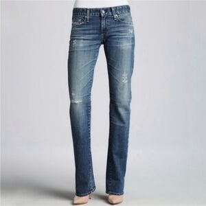 AG Adriano Goldschmied Tomboy Distressed Straight Leg Jeans Womens Size 27